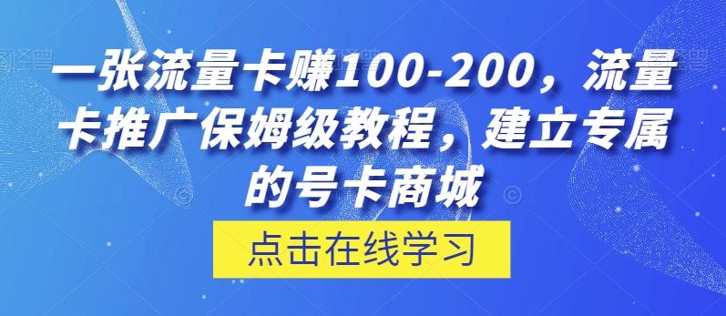 一张流量卡赚100-200，流量卡推广保姆级教程，建立专属的号卡商城-米壳知道—知识分享平台