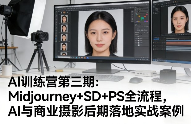 AI训练营第三期：Midjourney+SD+PS全流程，AI与商业摄影后期落地实战案例-米壳知道—知识分享平台