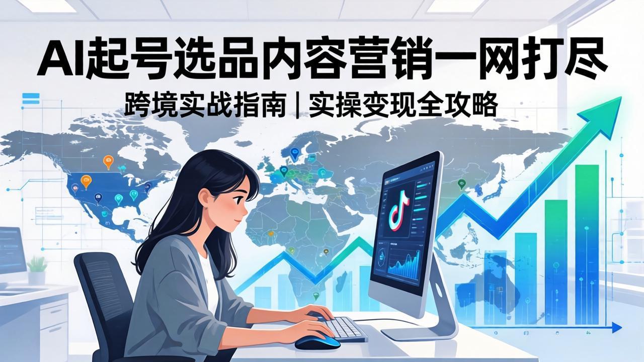 2026 TikTok 跨境AI实操:从零基础到变现全流程,AI起号选品内容营销一网打尽-米壳知道—知识分享平台