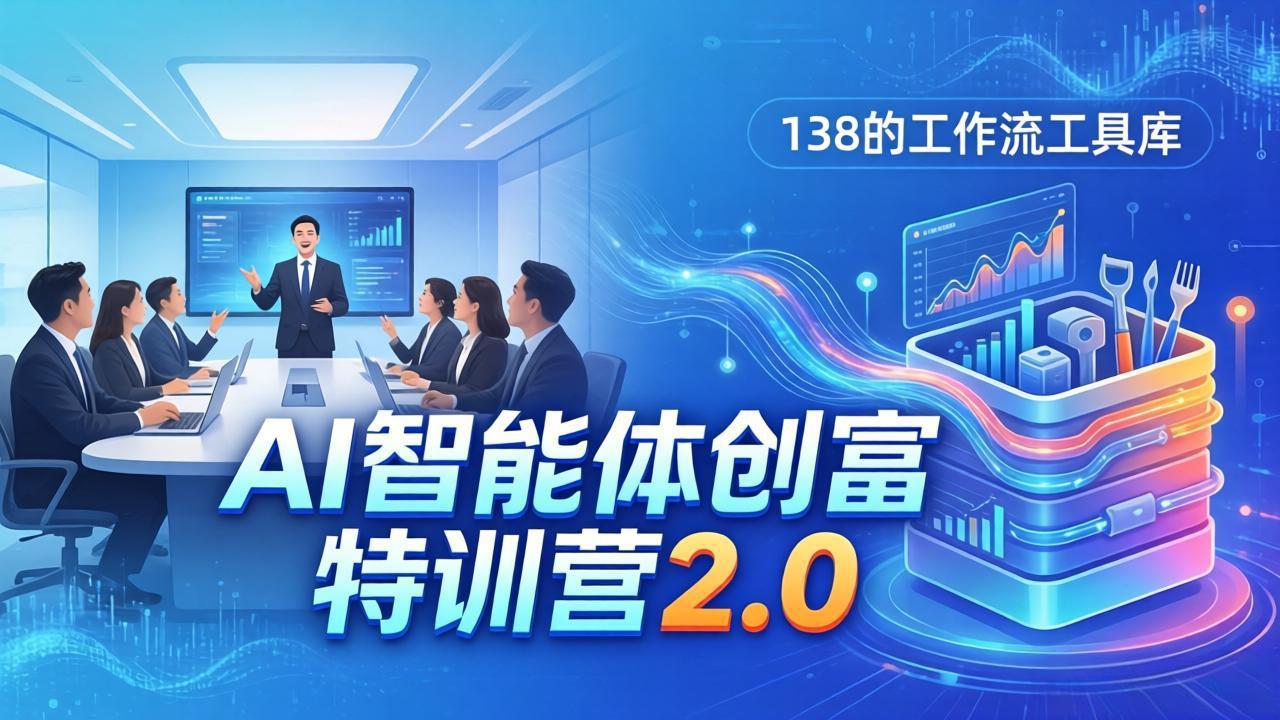 AI智能体创富训练营2.0:3天闭门直播+视频课+工具库,从0到1搭建智能体附138个工作流-米壳知道—知识分享平台