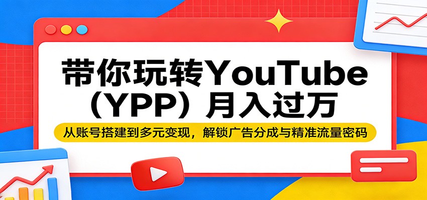 带你玩转YouTube(YPP)月入过万：从账号搭建到多元变现，解锁广告分成与精准流量密码-米壳知道—知识分享平台