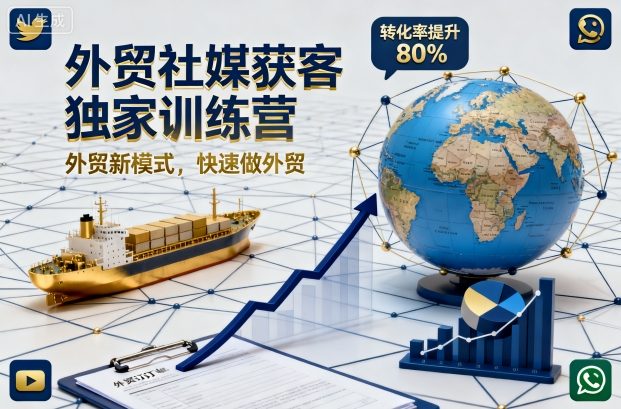 外贸社媒获客独家训练营,外贸新模式,快速做外贸(更新26年3月)-米壳知道—知识分享平台