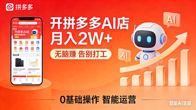 开一家拼多多AI店，月入2W+，无脑赚，告别打工，附SOP手册-米壳知道—知识分享平台