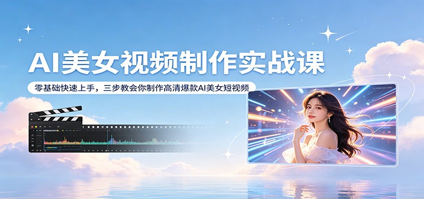 AI美女视频制作实战课:零基础快速上手,三步教会你制作高清爆款AI美女短视频-米壳知道—知识分享平台