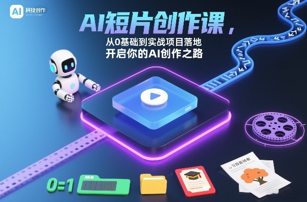 AI短片创作课,从0基础到实战项目落地,开启你的AI创作之路(更新0411)-米壳知道—知识分享平台