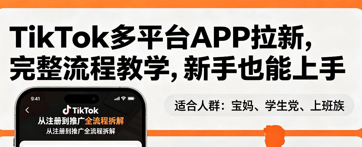 TikTok多平台APP拉新,完整流程教学,新手也能上手,轻松出海搞美金-米壳知道—知识分享平台