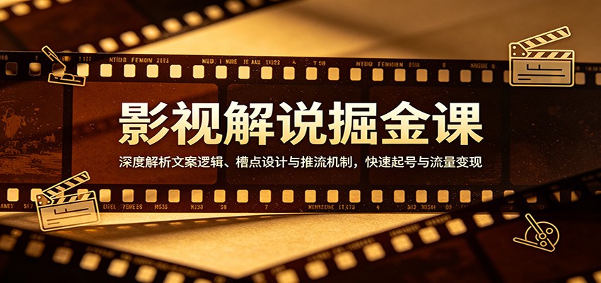影视解说掘金课：深度解析文案逻辑、槽点设计与推流机制，快速起号与流量变现-米壳知道—知识分享平台