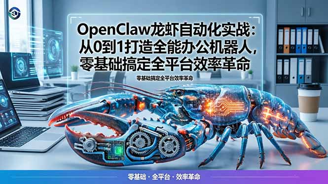 OpenClaw龙虾自动化实战：从0到1打造全能办公机器人，零基础搞定全平台效率革命-米壳知道—知识分享平台