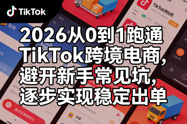 2026从0到1跑通TikTok跨境电商，避开新手常见坑，逐步实现稳定出单(更新0414)-米壳知道—知识分享平台