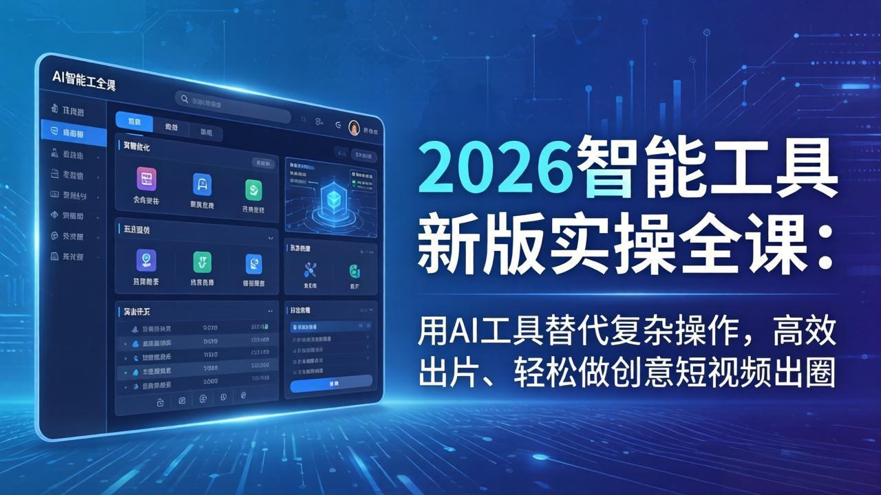 2026智能工具新版实操全课：用AI工具替代复杂操作，高效出片、轻松做创意短视频出圈-米壳知道—知识分享平台