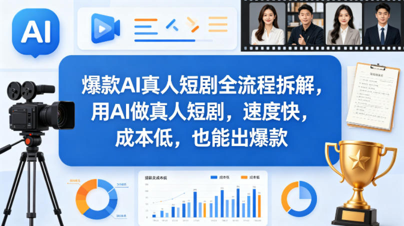 爆款AI真人短剧全流程拆解，用AI做真人短剧，速度快，成本低，也能出爆款-米壳知道—知识分享平台