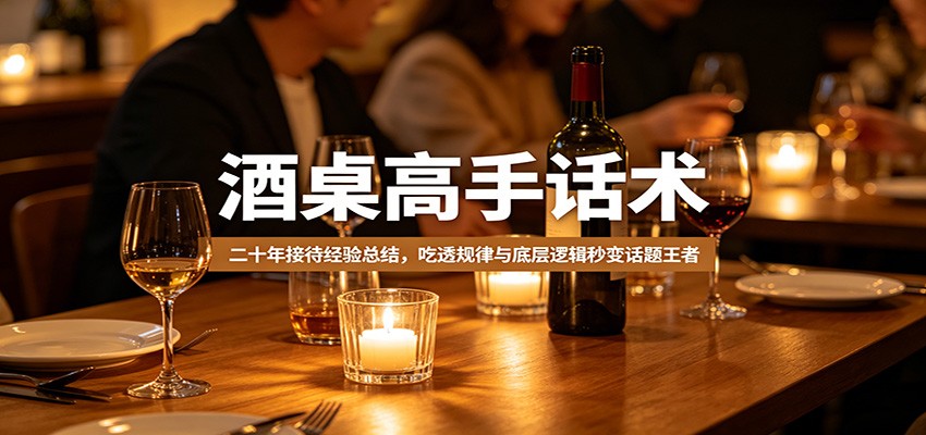 酒桌高手话术：二十年接待经验总结，吃透规律与底层逻辑秒变话题王者-米壳知道—知识分享平台