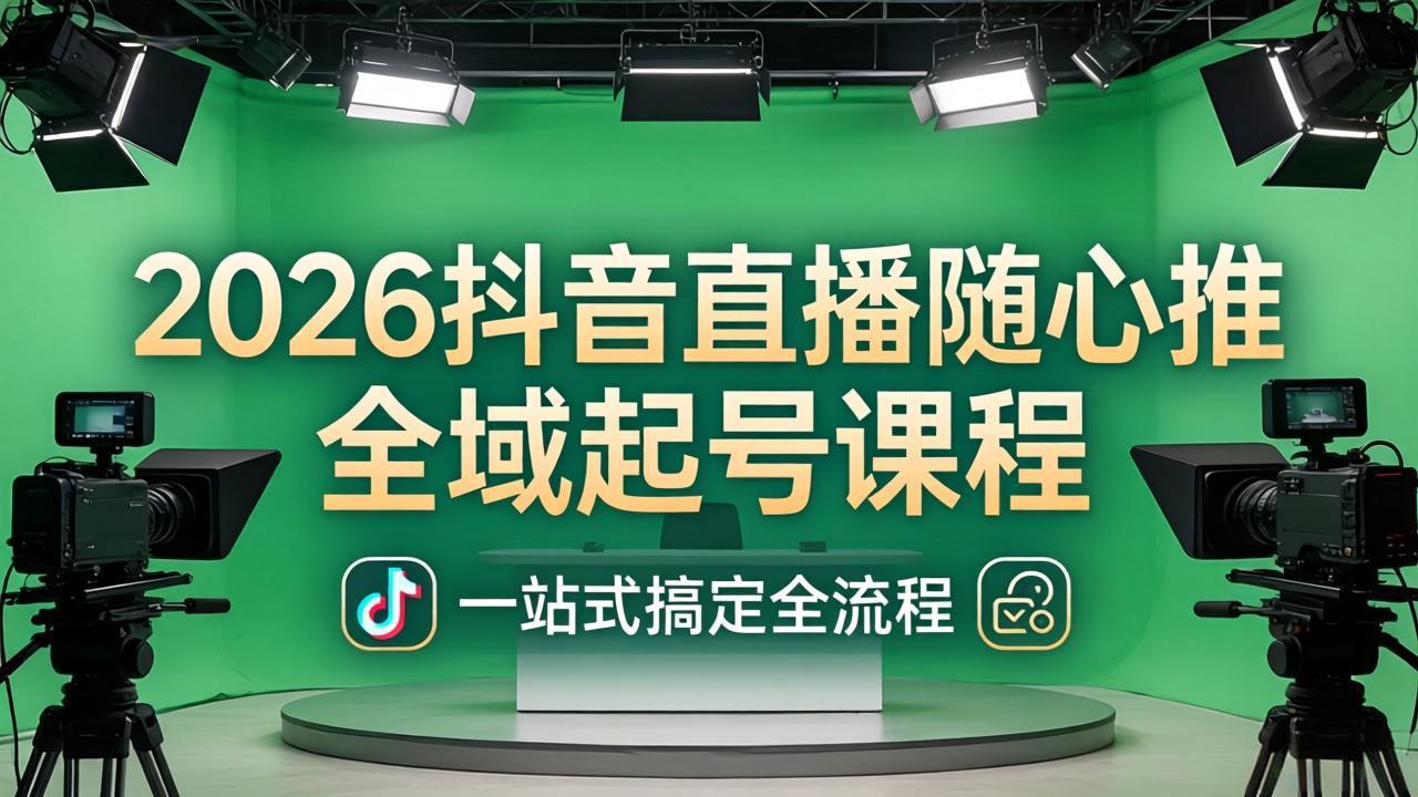 2026抖音直播随心推全域起号课程：一站式搞定直播起号、稳号、放量全流程(更新4月-米壳知道—知识分享平台