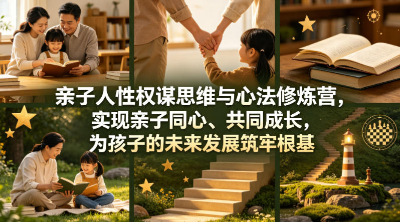 亲子人性权谋思维与心法修炼营，实现亲子同心、共同成长，为孩子的未来发展筑牢根基【音频】-米壳知道—知识分享平台