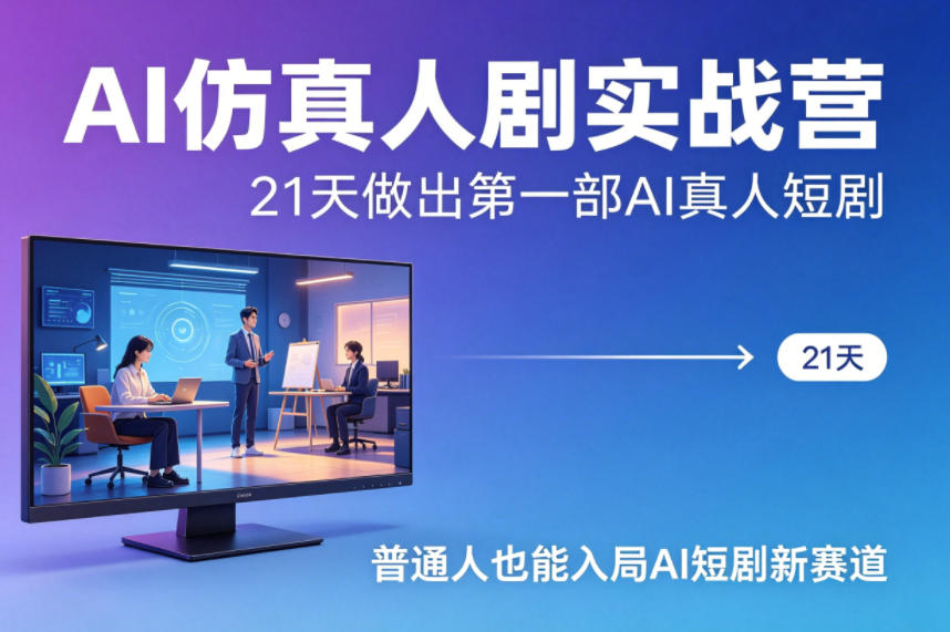 AI仿真人剧实战营，21天做出第一部AI真人短剧，普通人也能入局AI短剧新赛道(更新)-米壳知道—知识分享平台