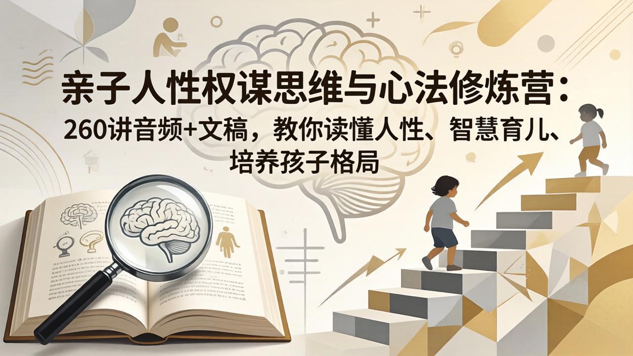 亲子人性权谋思维与心法修炼营：260讲音频+文稿，教你读懂人性、智慧育儿、培养孩子格局-米壳知道—知识分享平台