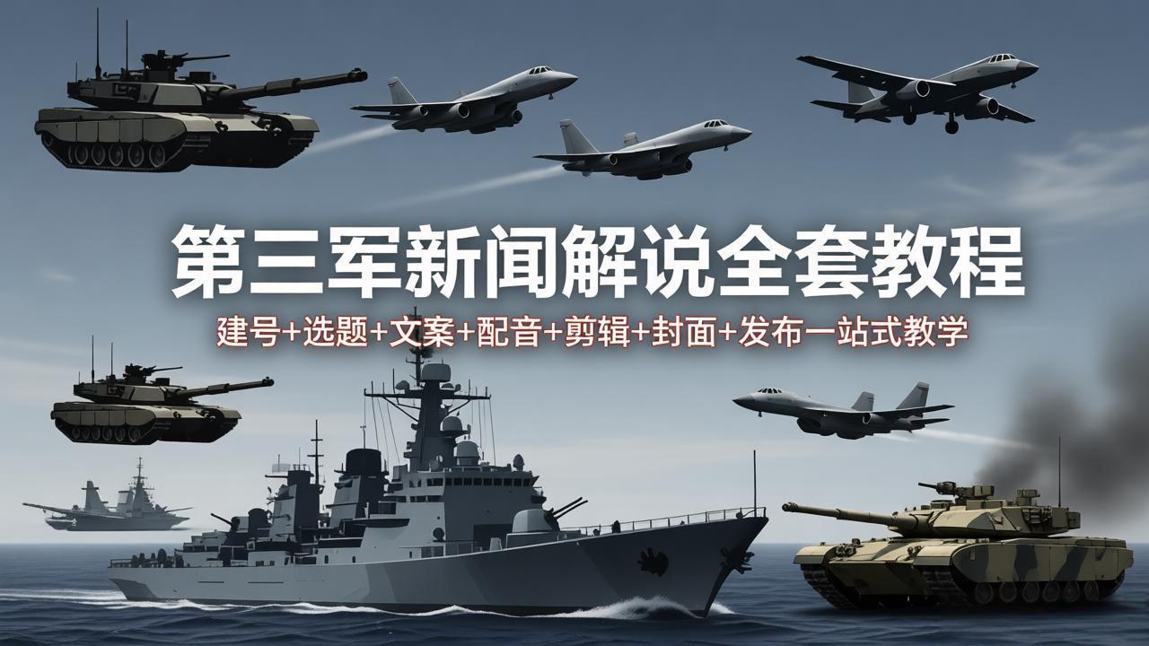 第三军迷新闻解说全套教程：建号+选题+文案+配音+剪辑+封面+发布一站式教学-米壳知道—知识分享平台