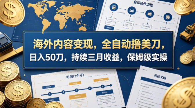 海外内容变现，全自动撸美刀，日入50刀，持续三月收益，保姆级实操【揭秘】-米壳知道—知识分享平台