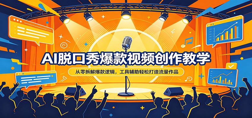 AI脱口秀爆款视频创作教学：从零拆解爆款逻辑，工具辅助轻松打造流量作品-米壳知道—知识分享平台
