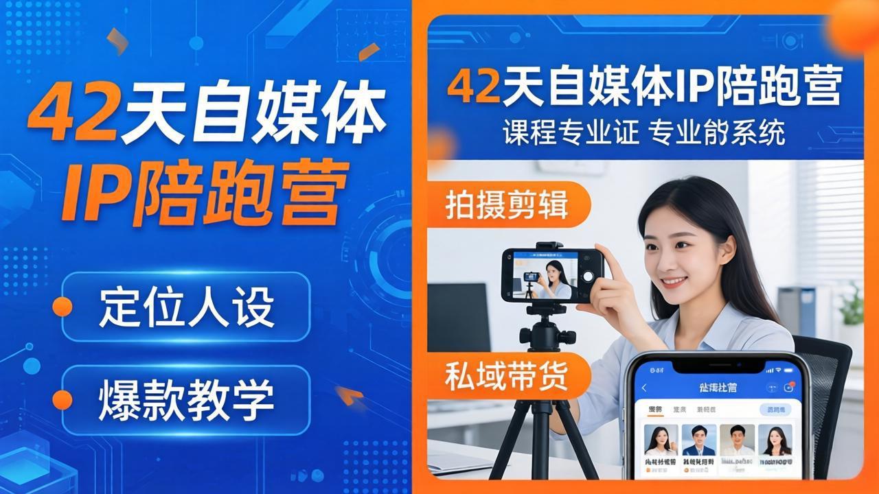 42天自媒体IP陪跑营-26年4月19更新：定位人设爆款全教学，拍摄剪辑私域带货一站式落地-米壳知道—知识分享平台