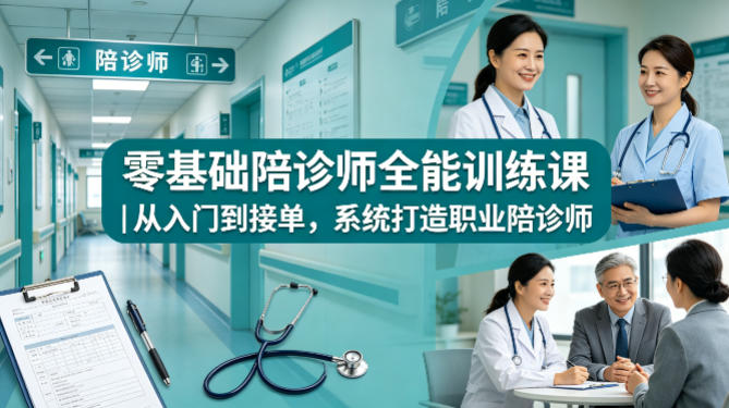 零基础陪诊师全能训练课｜从入门到接单，系统打造职业陪诊师-米壳知道—知识分享平台