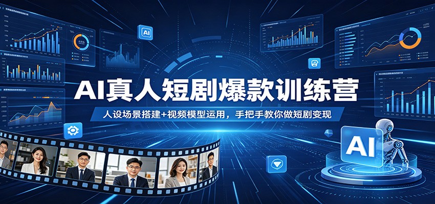 AI真人短剧爆款训练营：人设场景搭建+视频模型运用，手把手教你做短剧变现-米壳知道—知识分享平台