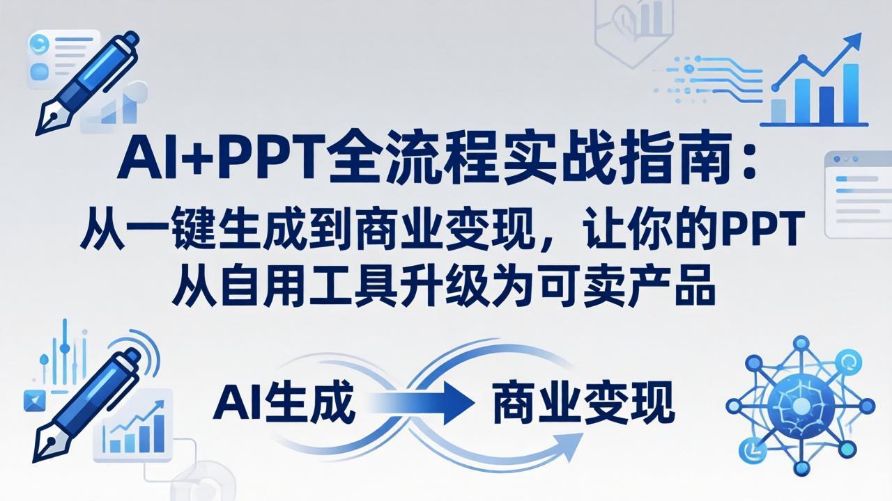 AI+PPT全流程实战指南-更新4月21：从一键生成到商业变现，让你的PPT从自用工具升级为可卖产品-米壳知道—知识分享平台