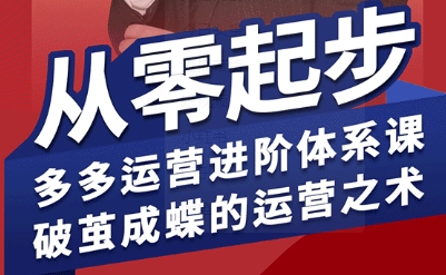 拼多多运营进阶系统课，从零起步，多多运营进阶体系课，破茧成蝶的运营之术(更新26年4月)-米壳知道—知识分享平台