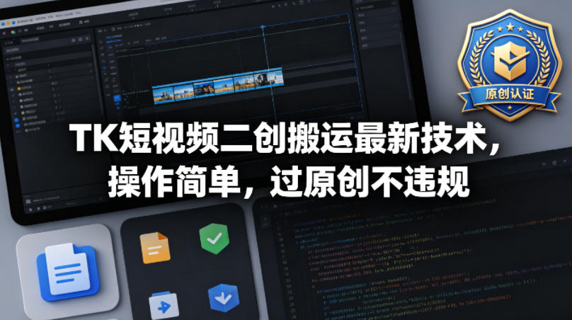 TK短视频二创搬运最新技术，操作简单，过原创不违规-米壳知道—知识分享平台