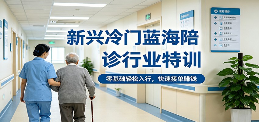 新兴冷门蓝海陪诊行业特训，零基础轻松入行，快速接单赚钱-米壳知道—知识分享平台