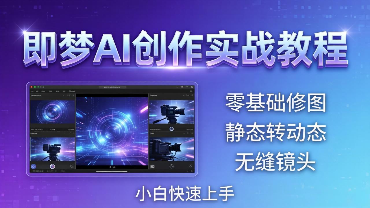 即梦AI创作实战教程，从零基础修图到AI导演，实战教学静态转动态+无缝镜头，小白快速上手-米壳知道—知识分享平台