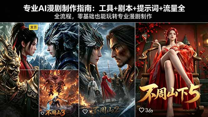 专业AI漫剧制作指南：工具+剧本+提示词+流量全流程，零基础也能玩转专业漫剧制作-米壳知道—知识分享平台