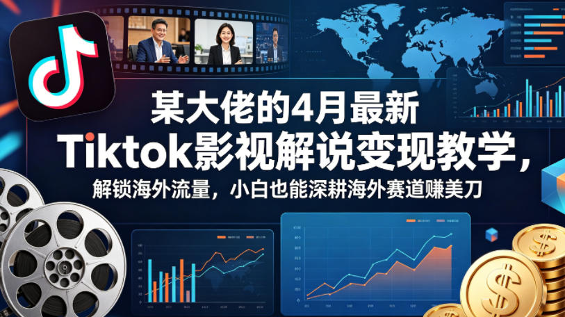 某大佬的4月最新Tiktok影视解说变现教学，解锁海外流量，小白也能深耕海外赛道賺美刀-米壳知道—知识分享平台