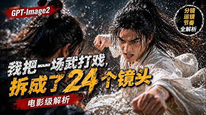 用GPT-Image2，把一段武打对决拆成24个连续镜头，从人物建立、动作衔接、运镜节奏，到情绪爆发-米壳知道—知识分享平台
