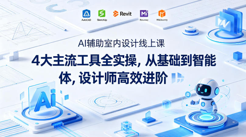 AI辅助室内设计线上课｜4大主流工具全实操，从基础到智能体，设计师高效进阶-米壳知道—知识分享平台