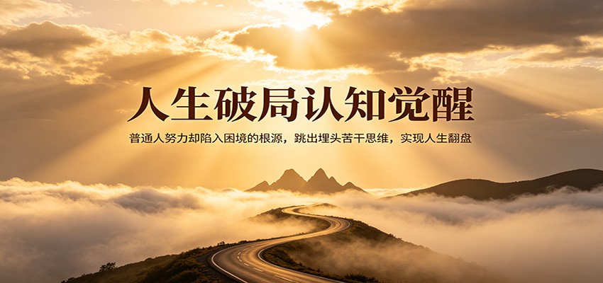 人生破局认知觉醒，普通人努力却陷入困境的根源，跳出埋头苦干思维，实现人生翻盘-米壳知道—知识分享平台