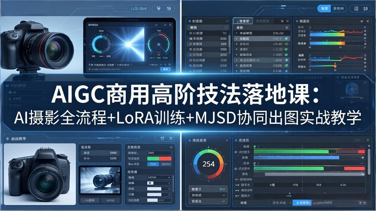 AIGC商用高阶技法落地课：AI摄影全流程+LoRA训练+MJSD协同出图实战教学-米壳知道—知识分享平台