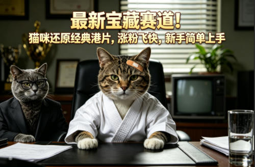 最新宝藏赛道！猫咪还原经典港片，涨粉飞快，新手简单上手-米壳知道—知识分享平台