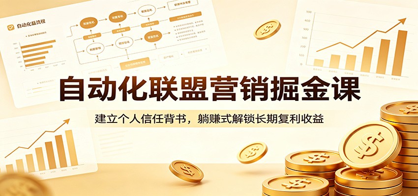 自动化联盟营销掘金课：建立个人信任背书，躺赚式解锁长期复利收益-米壳知道—知识分享平台