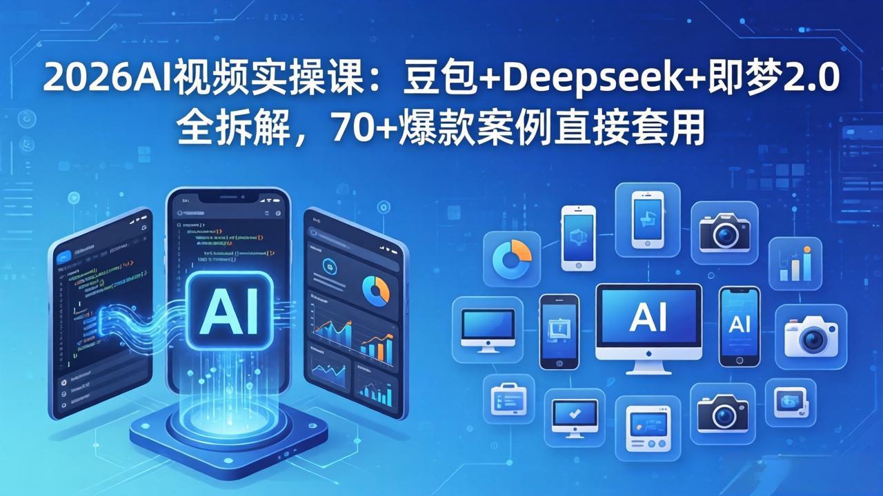 2026AI视频实操课：豆包+Deepseek+即梦2.0全拆解，70+爆款案例直接套用-米壳知道—知识分享平台