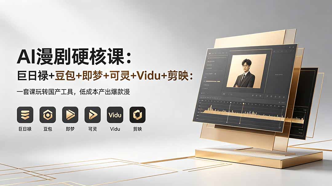 AI漫剧硬核课：巨日禄+豆包+即梦+可灵+Vidu+剪映：一套课玩转国产工具，低成本产出爆款漫剧-米壳知道—知识分享平台
