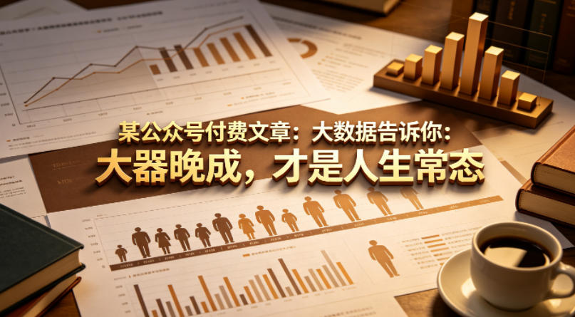 某公众号付费文章：大数据告诉你：大器晚成，才是人生常态-米壳知道—知识分享平台