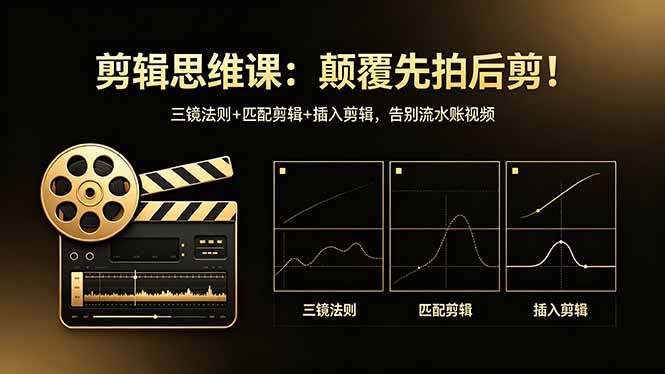 剪辑思维课：颠覆先拍后剪！三镜法则+匹配剪辑+插入剪辑，告别流水账视频-米壳知道—知识分享平台