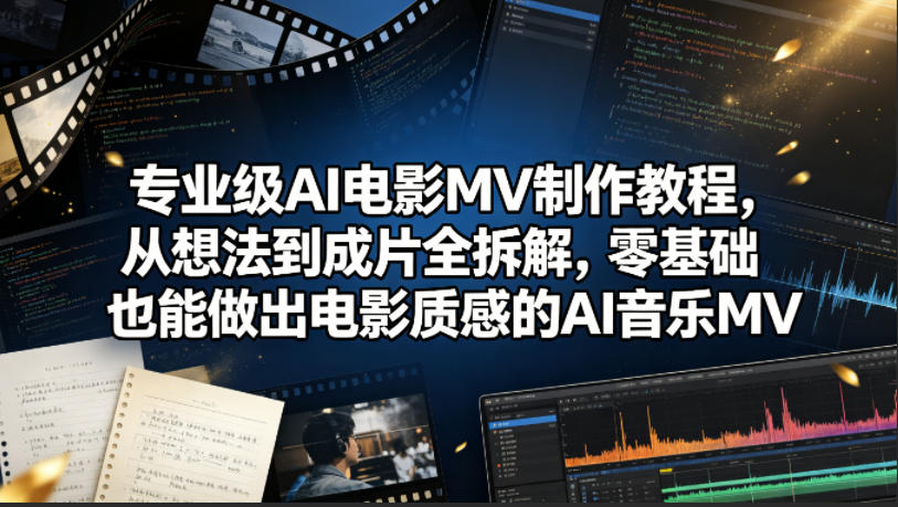 专业级AI电影MV制作教程，从想法到成片全拆解，零基础也能做出电影质感的AI音乐MV-米壳知道—知识分享平台