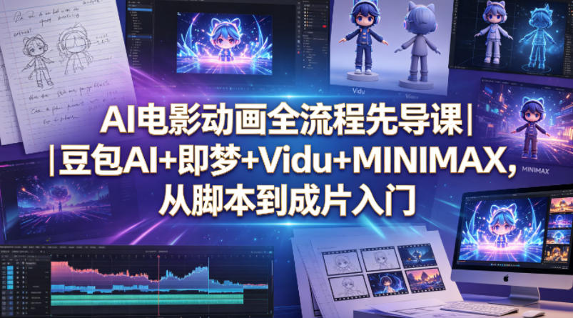 AI电影动画全流程先导课｜豆包AI+即梦+Vidu+MINIMAX，从脚本到成片入门-米壳知道—知识分享平台