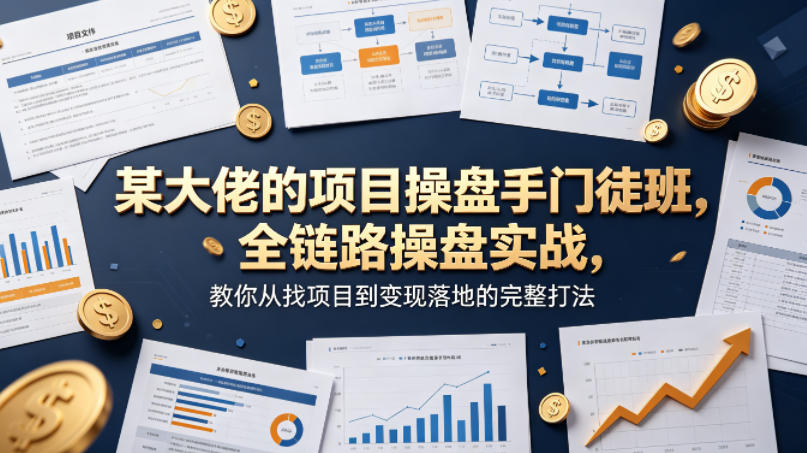 某大佬的项目操盘手门徒班，全链路操盘实战，教你从找项目到变现落地的完整打法-米壳知道—知识分享平台
