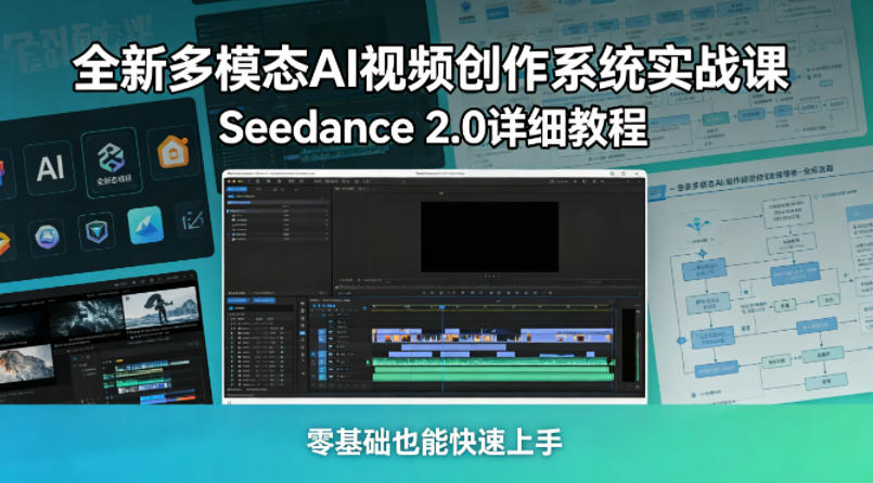 全新多模态AI视频创作系统实战课，Seedance 2.0详细教程，零基础也能快速上手-米壳知道—知识分享平台