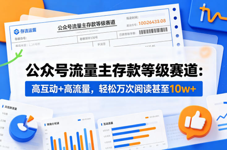 公众号流量主之存款等级赛道，高互动+高流量，轻松达到万次阅读，甚至10w+-米壳知道—知识分享平台