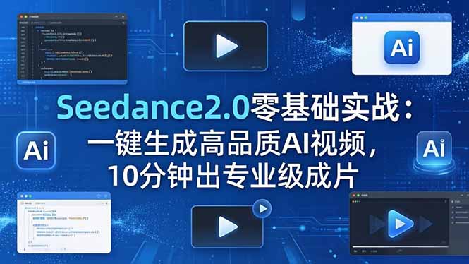 Seedance2.0零基础实战：一键生成高品质AI视频，10分钟出专业级成片-米壳知道—知识分享平台