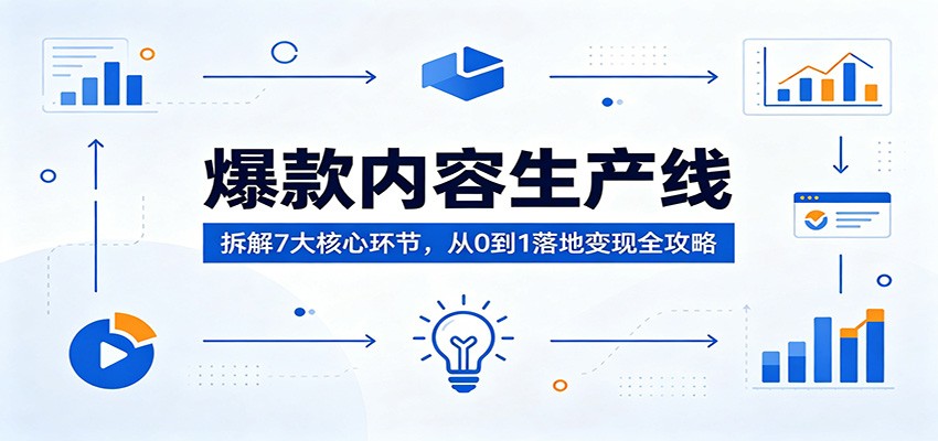 爆款内容生产线：拆解7大核心环节，从0到1落地变现全攻略-米壳知道—知识分享平台